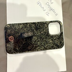 Loopy Case Black Floral iPhone 12 Case